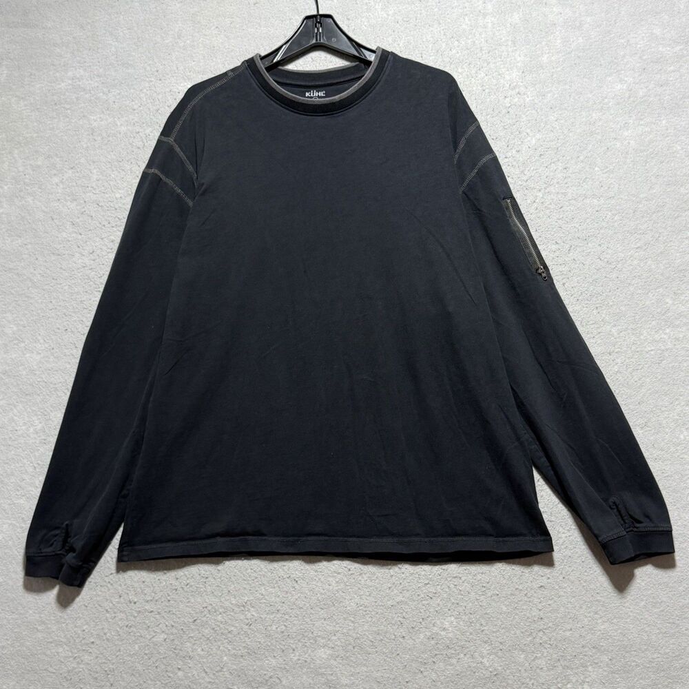 Kuhl Shirt Mens Size 2XL Black Kommando Crew Pocket Stretch Hiking